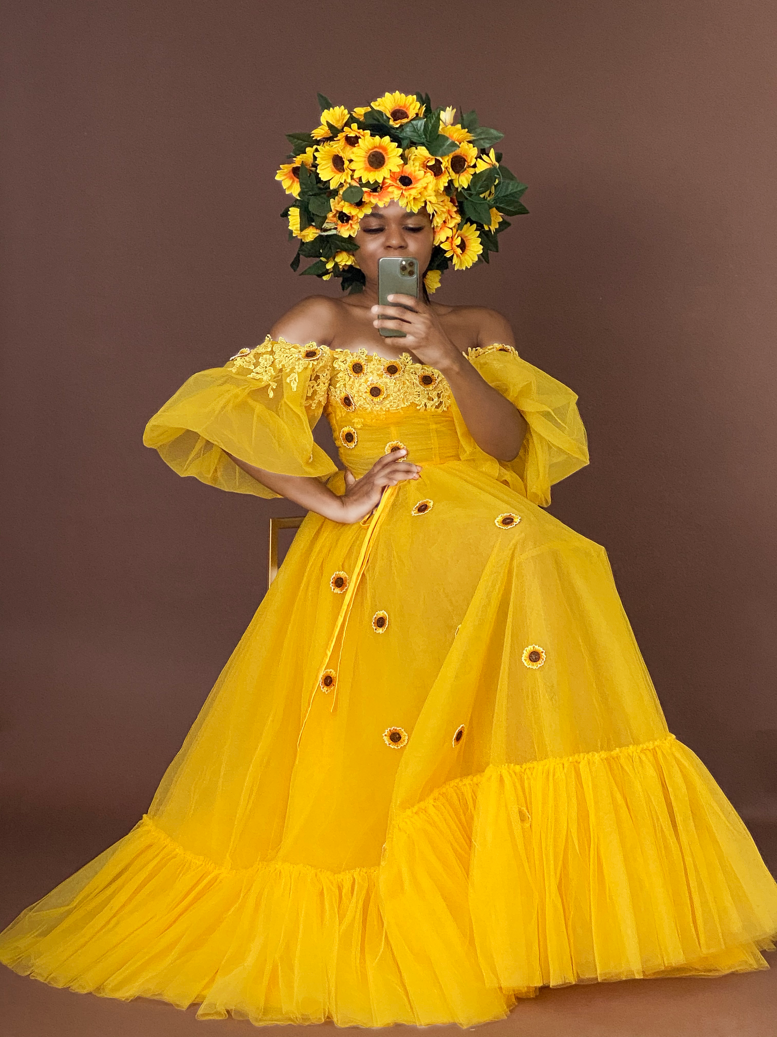 Custom made Sunflower Garden dress ...